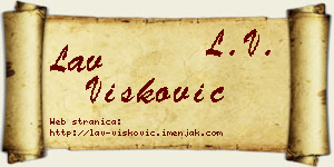 Lav Višković vizit kartica